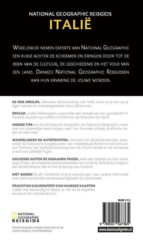 Reisgids Italië achterkant