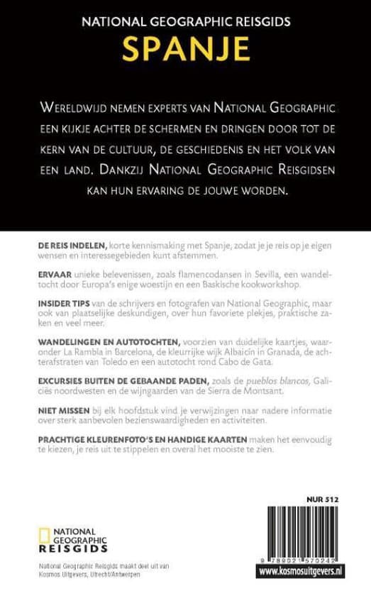 Reisgids Spanje - achterkant